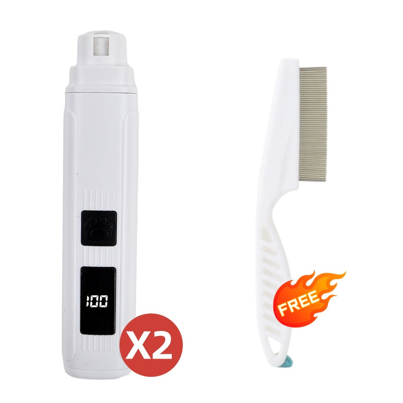 🥳2026 HOT SALE🥳💞50K+ SOLD!🐶💨 50% OFF! Electric Pet Nail Grinder – Whisper‑quiet, 3‑step gentle grinding. LED power display & USB‑C rechargeable – stress‑free grooming for dogs & cats! 🛡️✨