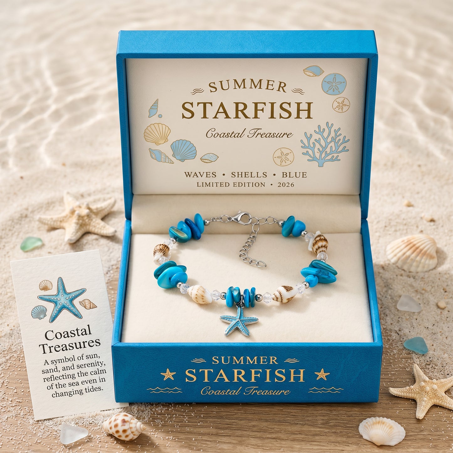 🐚 Blessings from the Deep: Shell, Pearl & Aquamarine Choker | 2026 Limited Handmade Edition – Only 8 Left