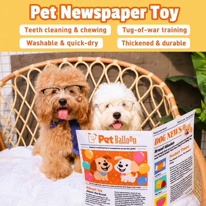 Pet Newspaper Crinkle Toy Set – Fun Chew, Tug & Teething Toy for Dogs