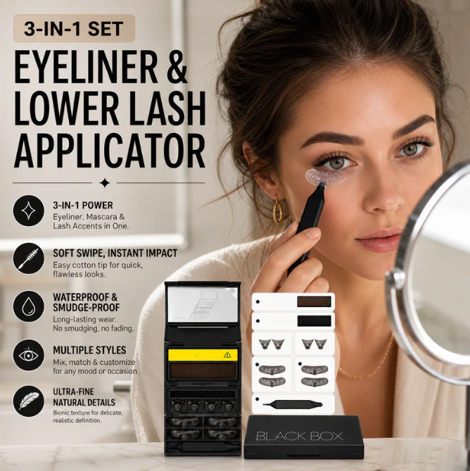 3-in-1 Eyeliner & Lower Lash Applicator Set