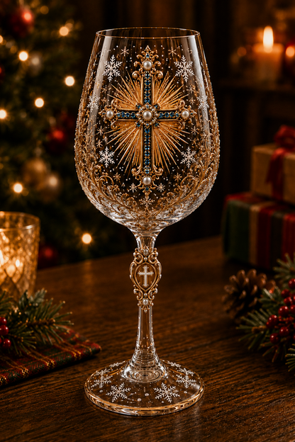 ✝️Faith & Grace 3D Christian Wine Glass Set ✨🎁