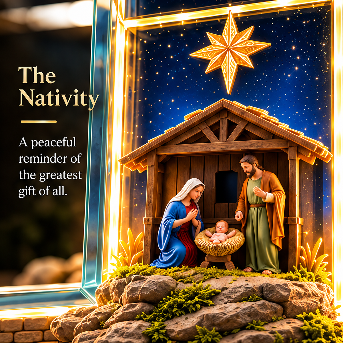 ✨ Last Day 49% OFF!✝️The Story of Jesus in 6 Scenes Cross Lamp
