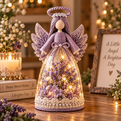 ⏳ Last Day 49% OFF – 👼 Blooming Guardian Angel Light | Floral LED Angel in Lavender, Rose & Sage ✨