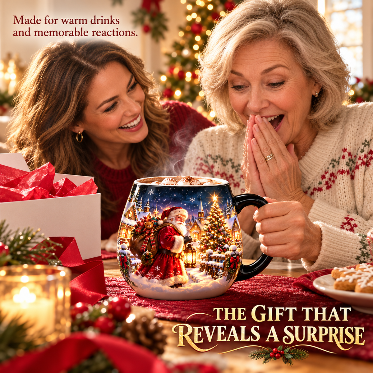 🎄Christmas Magic Color-Changing Mug – Heat Reveal Holiday Gift