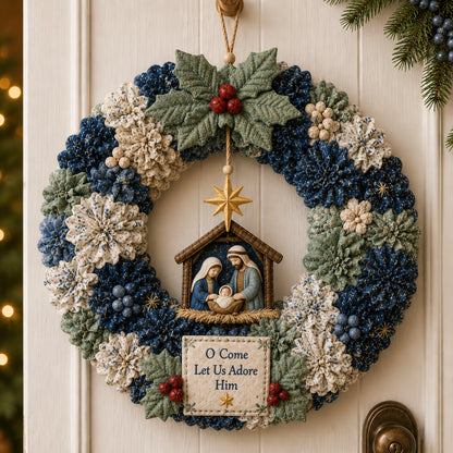 🔥49% Off Last Day - BUY 2 GET 1 FREE🔥🎄 3D Fabric Poke Wreath DIY Kit
