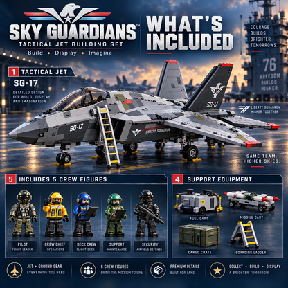 🔥 Last Day 50% OFF ✈️ Sky Guardians™ SG-17 Tactical Jet Building Set