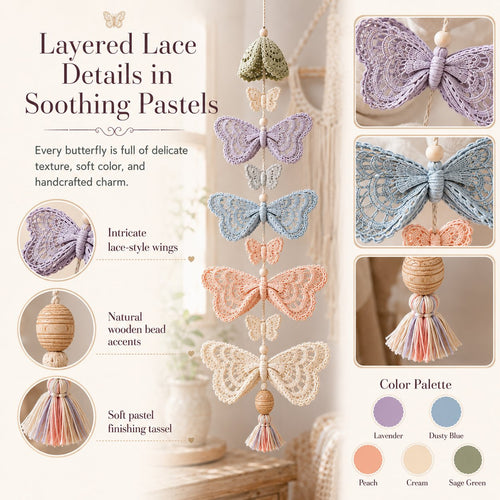 🔥LAST DAY 50% OFF - 🦋Butterfly Garden Cascade DIY Crochet Kit