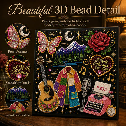 💥 LAST DAY 49% OFF – 🎤 Premium 3D Pearl Dolly Country Music Tribute Art Kit | Luxury Flocked Canvas with Scratch-Resistant Non-Fading Acrylic Resin Pearls & Faceted Drills DIY Keepsake Decor 💎✨