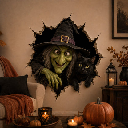🔥 Last Day 50% OFF - 🎃Halloween Break-In 3D Wall Decals