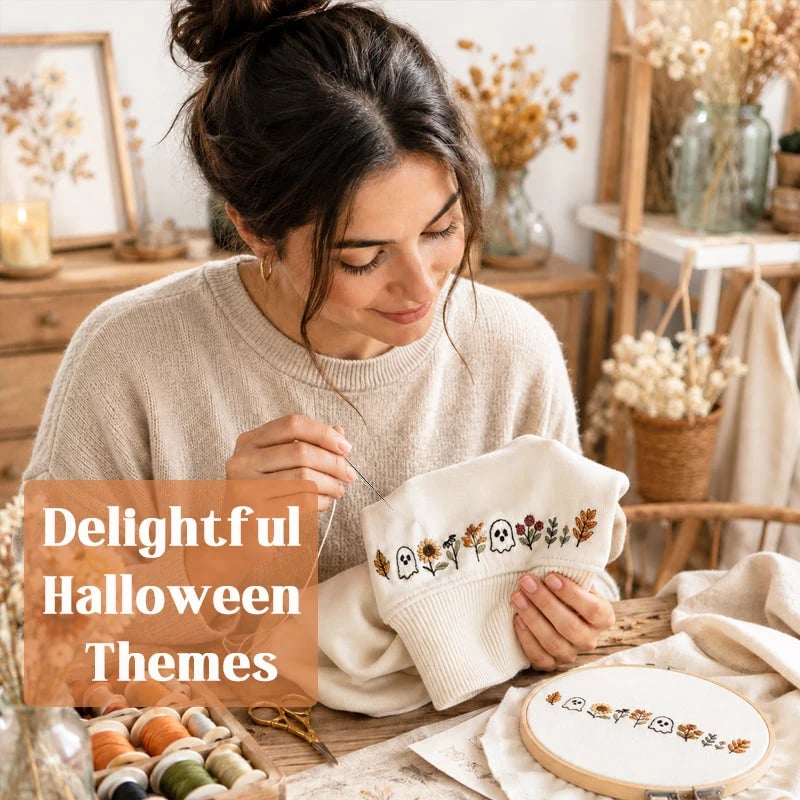 🎃🪡 Halloween Embroidery Pattern Set