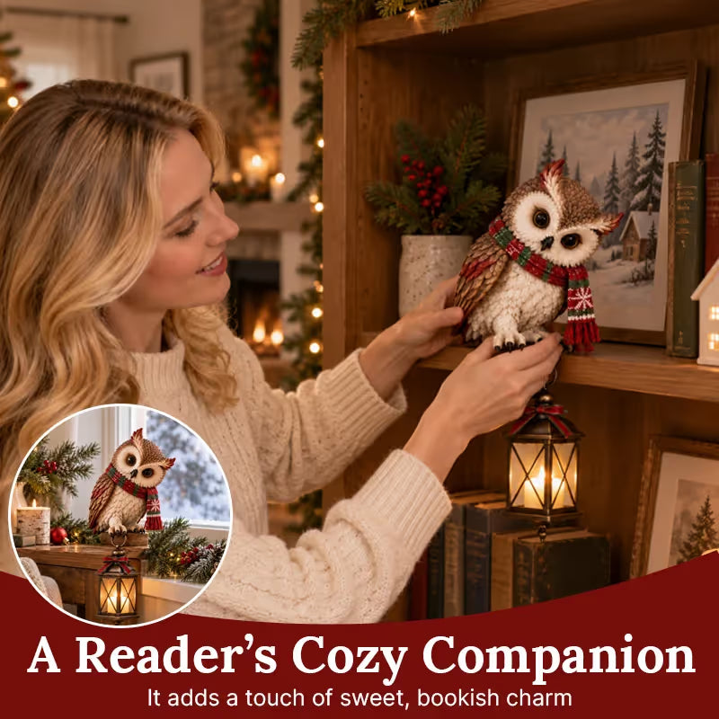 🦉Christmas Owl Lantern Figurine🎁✨