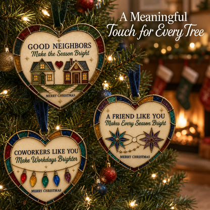 ✨ Heartfelt 'Stained-Glass Style' Christmas Ornaments | The Perfect Holiday Gift for Everyone You Love ❤️🎄