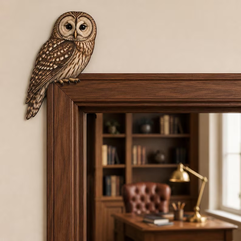 Wooden Owl Door Topper