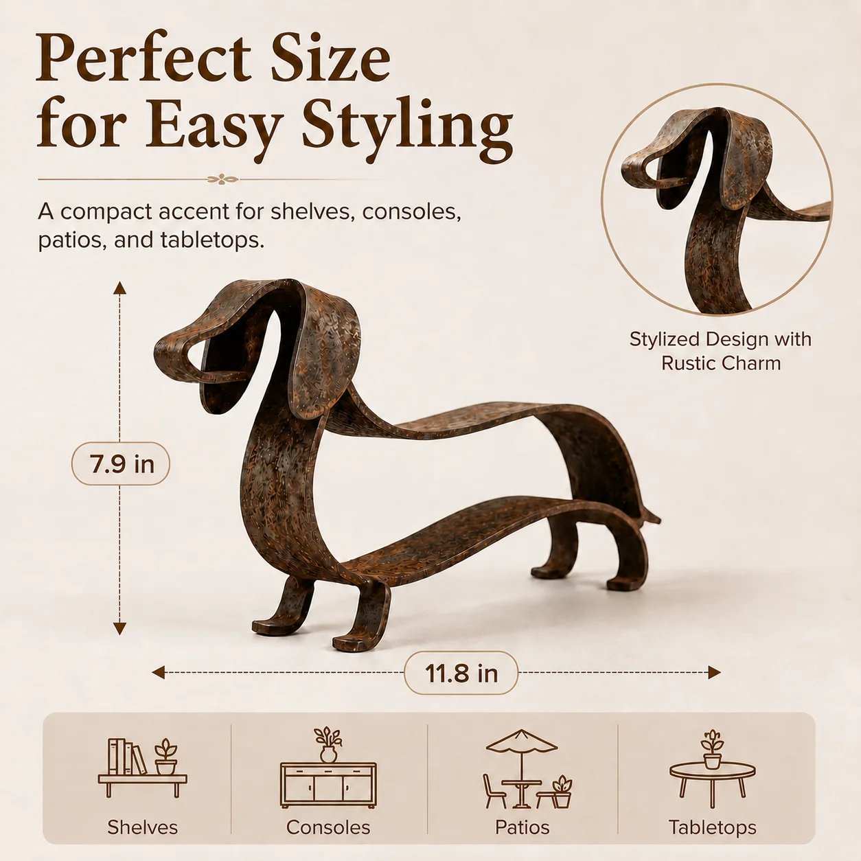 Rustic Charm, Dachshund Style — Metal Sculpture for Home & Garden  (📦Buy 2 Free Shipping)
