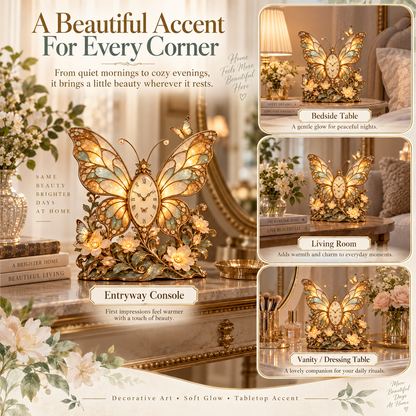 🔥Last Day 50%OFF🦋Butterfly Bloom Glow Clock