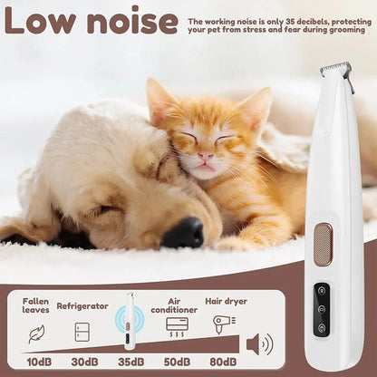 🐾 Rechargeable Pet Shaver – Waterproof & LED Light for Easy Home Grooming