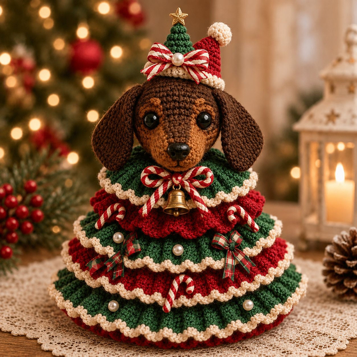 🔥Last Day 49% OFF - 🎄Crochet Animal Christmas Tree DIY Kit