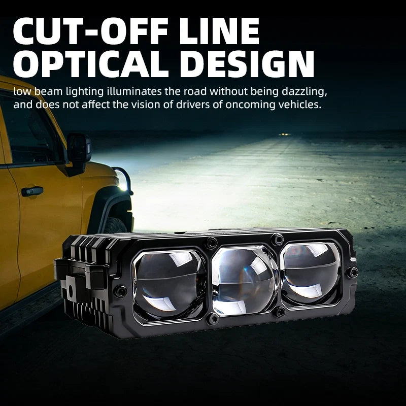 TyiiPlus 75W LED Driving Light – Super Bright 5500K Waterproof Car Spotlight