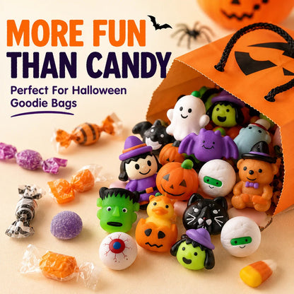 50PCS Halloween Mochi Squishy Toys For Party Favors & Spooky Fun