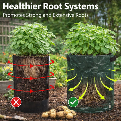 🥔 Pflanzsäcke aus Gartenvlies – atmungsaktive & einfach zu erntende Anzuchtbeutel 🔥