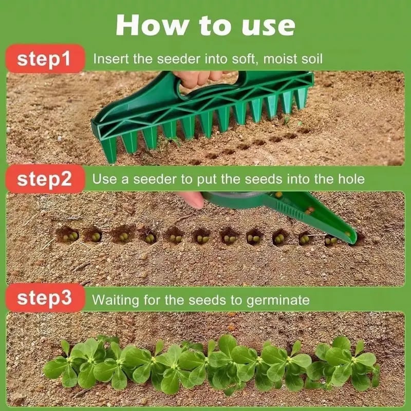 How to use garden seed sowing tool
