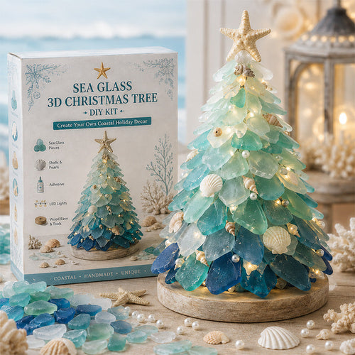 🌊✨ DIY 3D Sea Glass Art Kit – Coastal & Christmas Collection