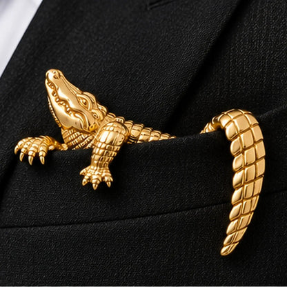 🌟 Luxury Sculpted Animal Brooch – Premium Statement Piece for Suits & Blazers