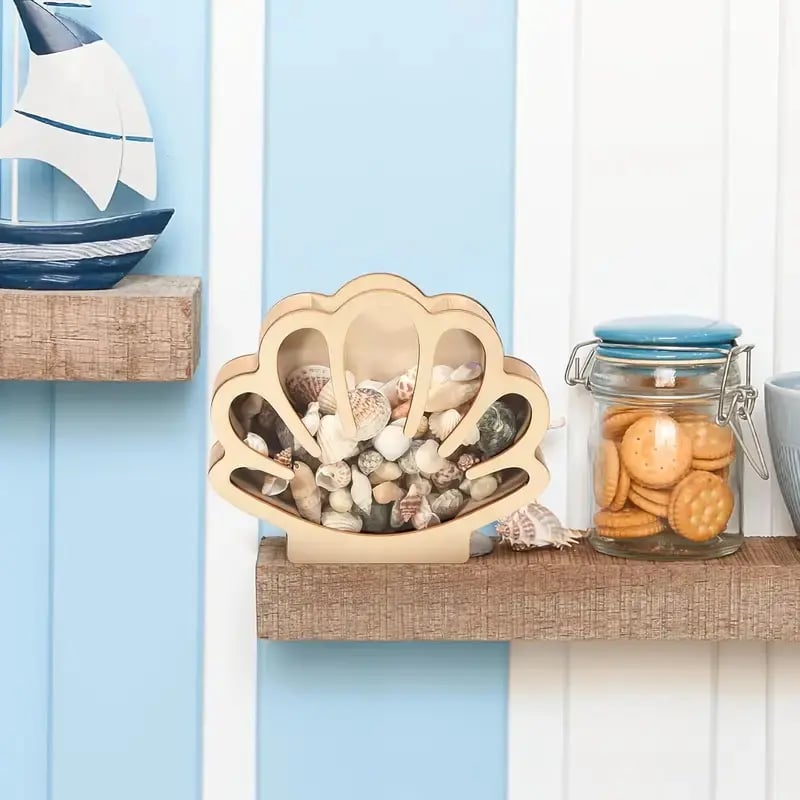 🌊 Ocean Memory Turtle Shadow Box – Coastal Seashell Display Keepsake for Beach Treasures & Travel Memories