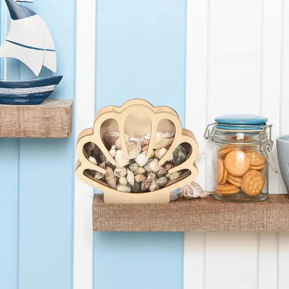 🌊 Ocean Memory Turtle Shadow Box – Coastal Seashell Display Keepsake for Beach Treasures & Travel Memories