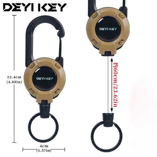 🔥3 In 1 new multifunctional Retractable Pull Reel Carabiner Keychain