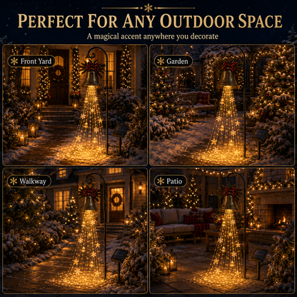 🔥Hot Sale 40% OFF🎄 Christmas Bell Cascade Solar Yard Light✨