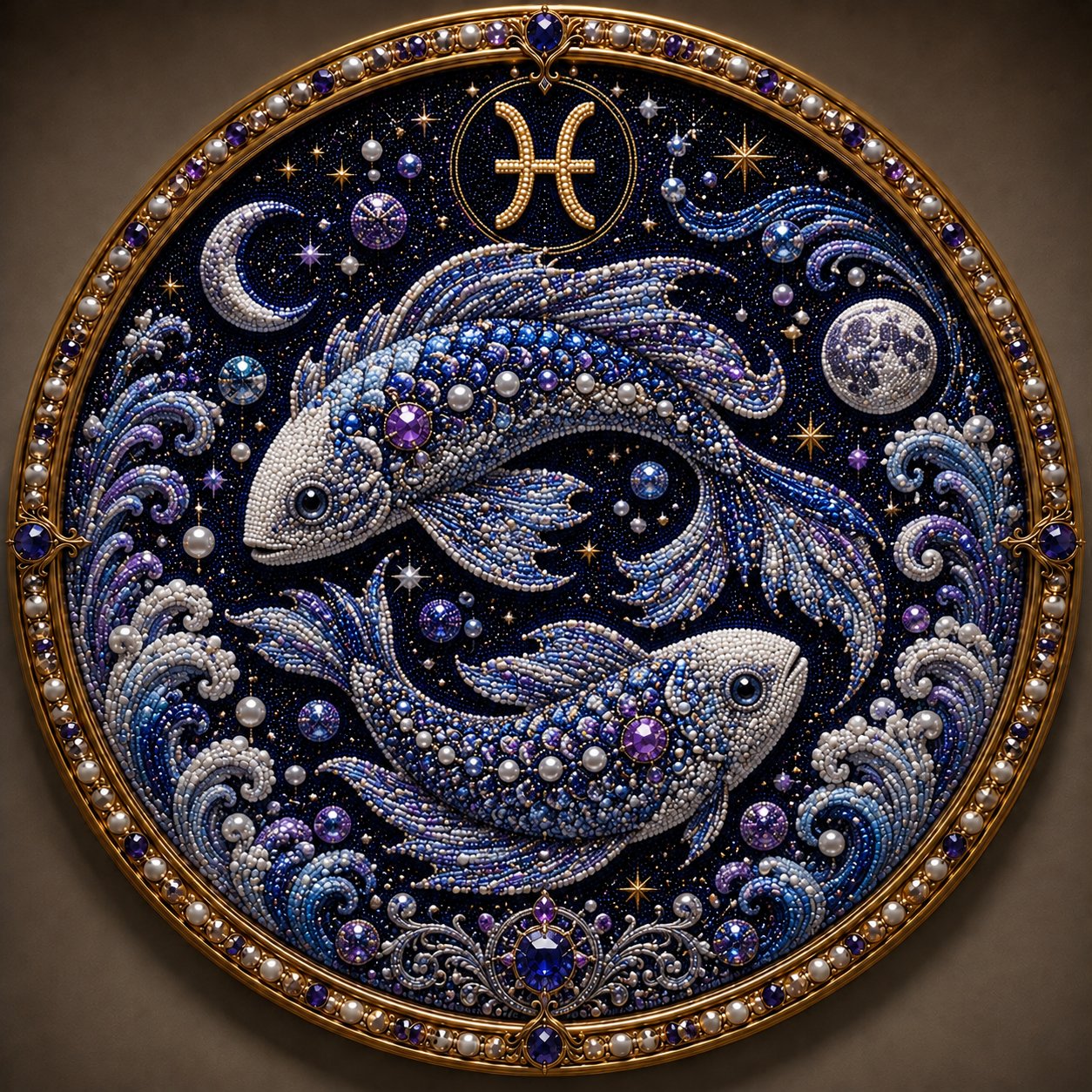 🔥HOT SALE 49% OFF – ✨ Premium 3D Pearl 12 Zodiac Signs Art Kit | Luxury Flocked Canvas with Scratch-Resistant Non-Fading Pearl Beads DIY Handmade Astrology Decor ♈🌙💎