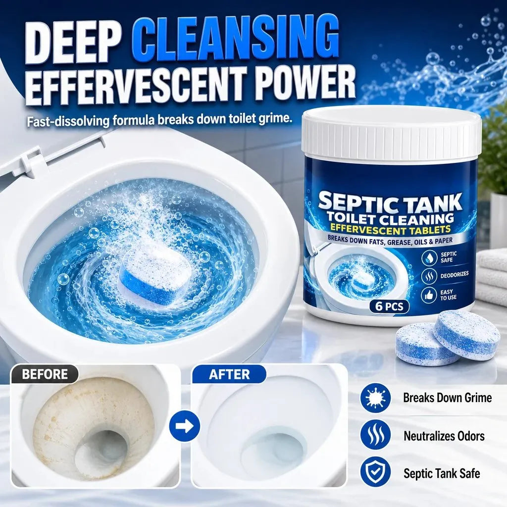 🚽49% OFF – Effervescent Toilet Cleaning Tablets✈️
