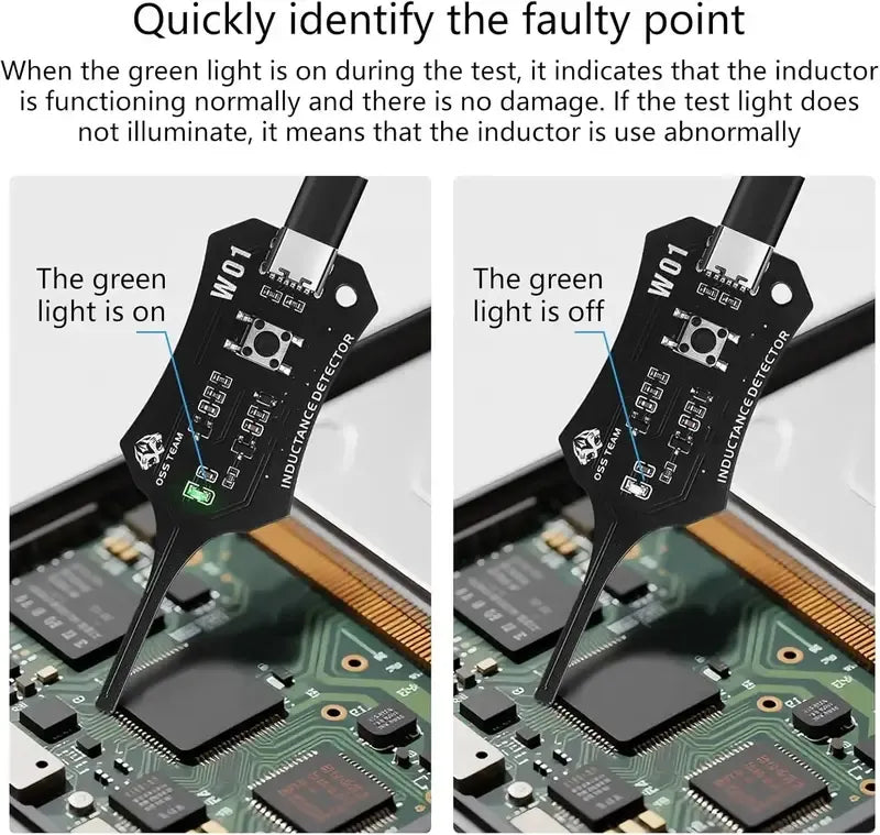 Type-C Inductance Tester Motherboard Coil Tester, Electronic Circuit Board Inductor Detector