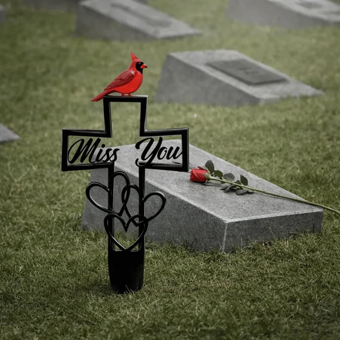 🐦💖Metal Cemetery Memorial Plaque for Remembrance✝️