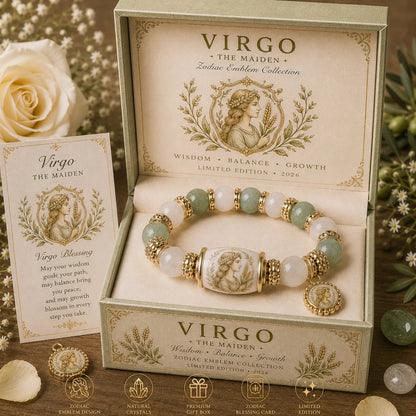 🔥Limited Edition💫 12 Zodiac Bracelet – Natural Chalcedony, Your Sign, Your Energy