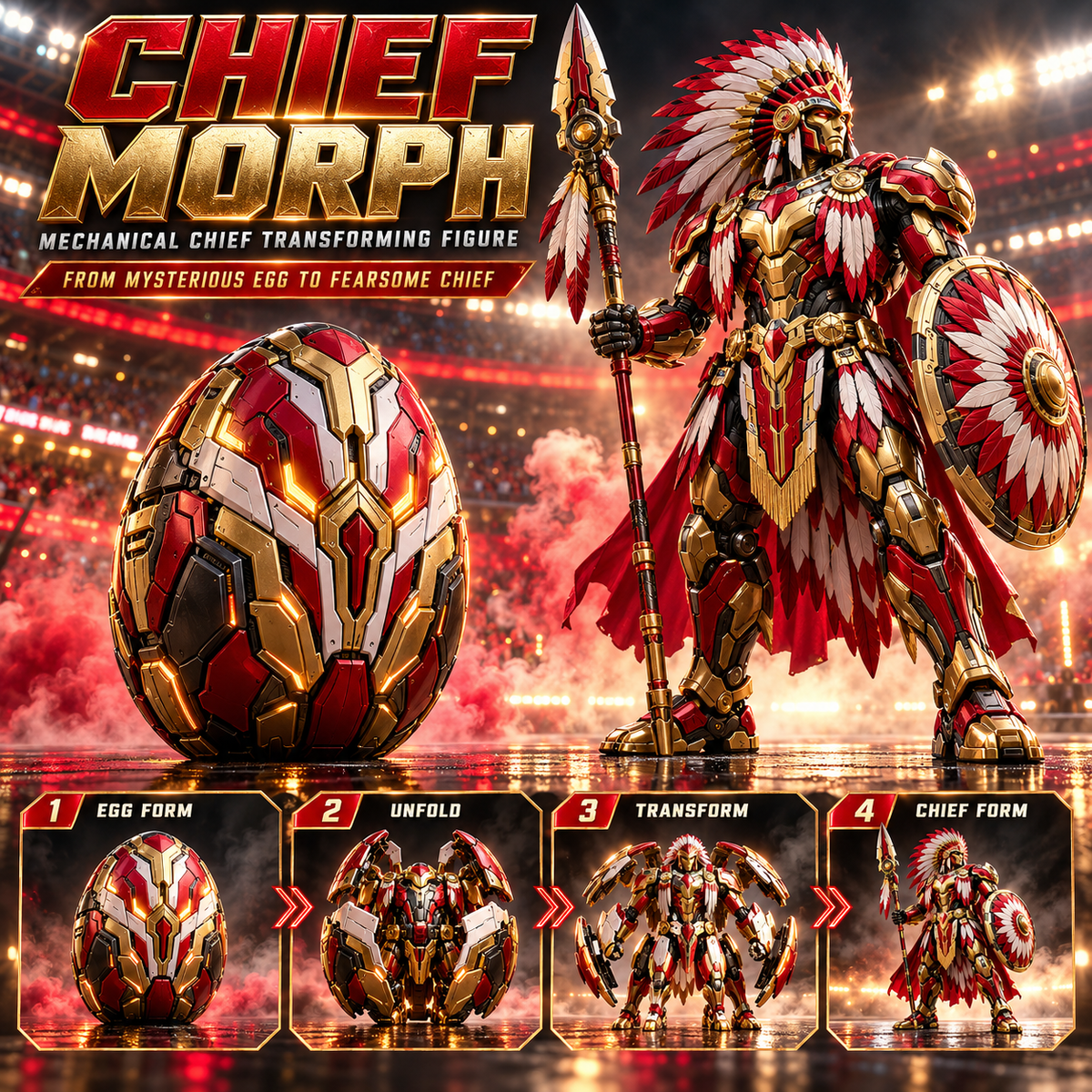 ChiefMorph Egg to Chief Transforming Figure