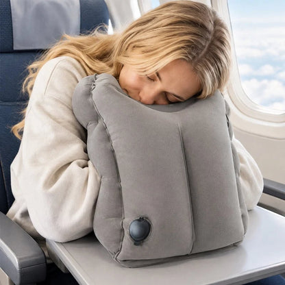 🛫 Ultra-Light Foldable Inflatable Travel Pillow | Portable Neck, Face & Arm Support for Trips 💤❤️