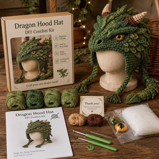 Série de kits de crochet à faire soi-même : Chapeaux à capuchon fantaisie