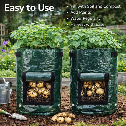 🥔 Pflanzsäcke aus Gartenvlies – atmungsaktive & einfach zu erntende Anzuchtbeutel 🔥