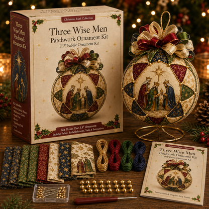 ONLY TODAY🎁 Buy 2, Get 1 FREE⛪ Christmas Nativity Patchwork Ornament DIY Kit