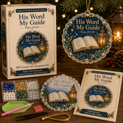 🔥49% Off Last Day - BUY 2 GET 1 FREE（3PCS)✝️ Psalms of Comfort & Strength Pearl Diamond Art Hanging Ornament Kit