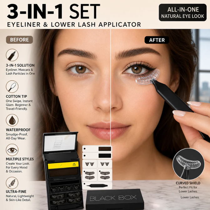 3-in-1 Eyeliner & Lower Lash Applicator Set