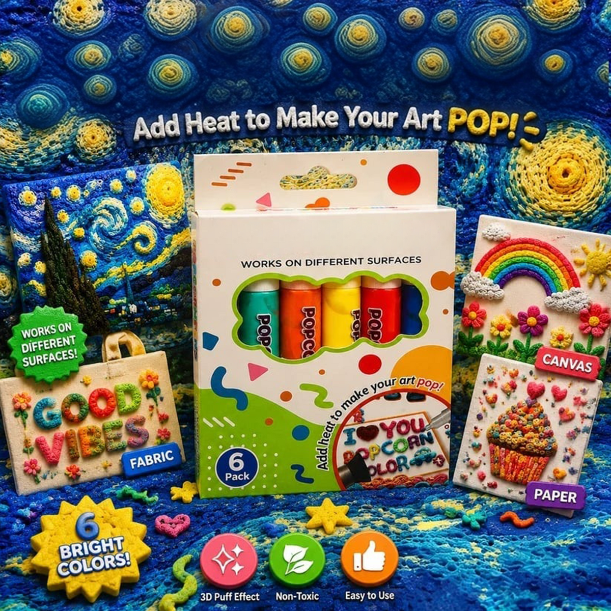 🎁🔮Magic Pen – Draw 3D with one stroke!🎄 DIY Bubble Popcorn Drawing Pens🔥