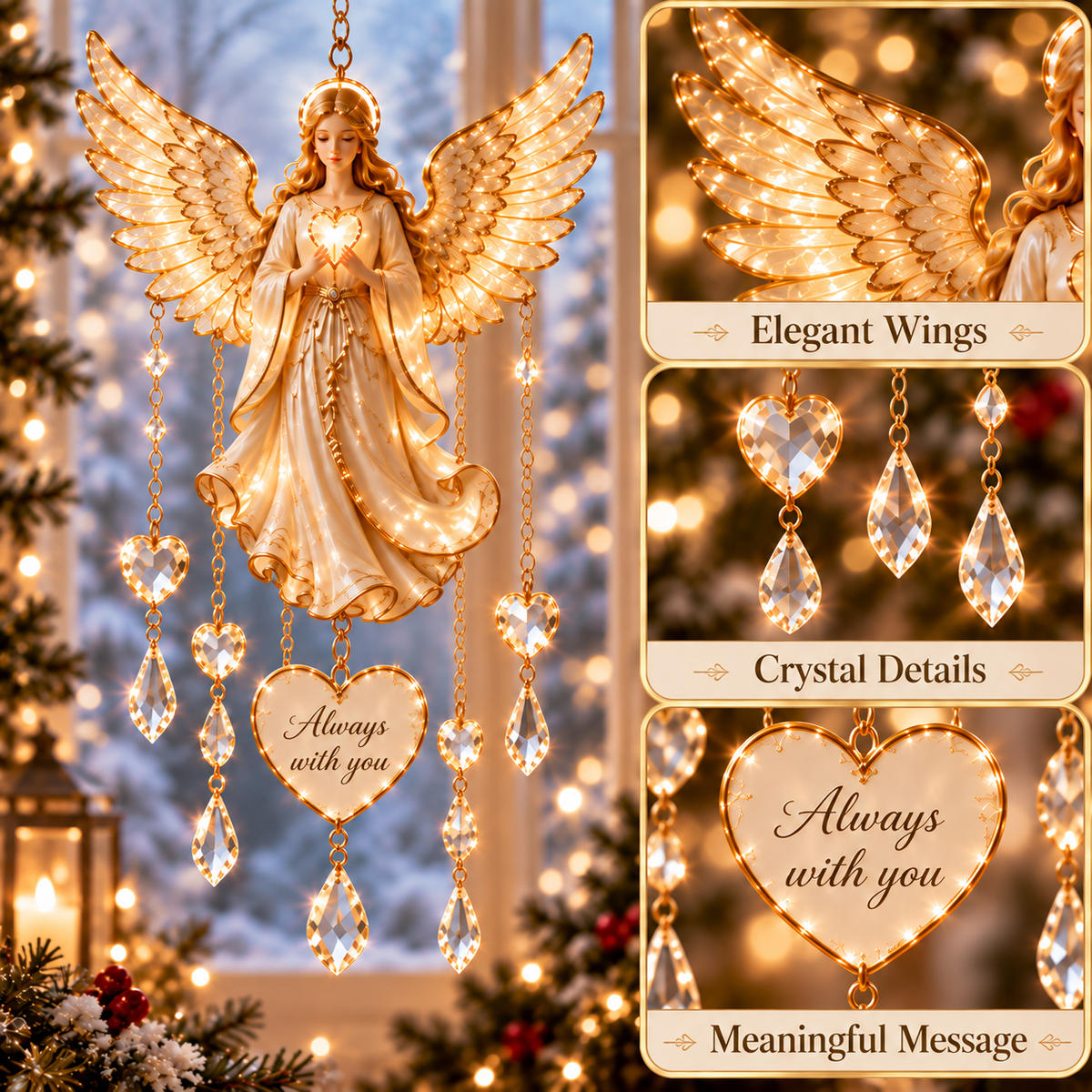 🎄 Always With You Lighted Guardian Angel