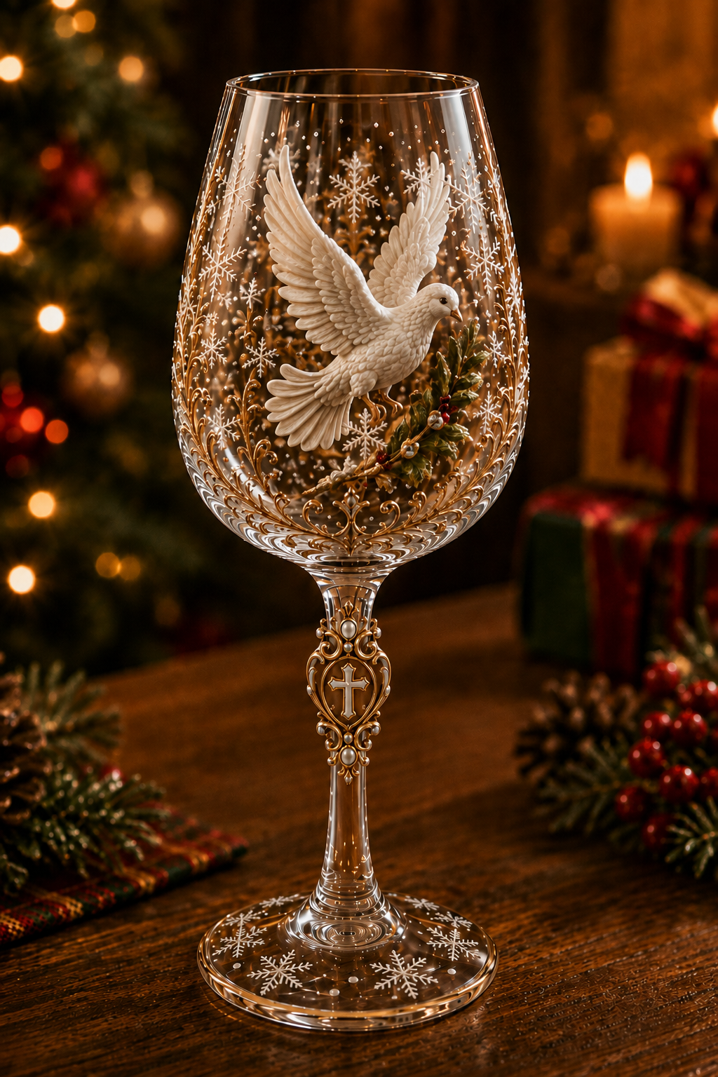 ✝️Faith & Grace 3D Christian Wine Glass Set ✨🎁