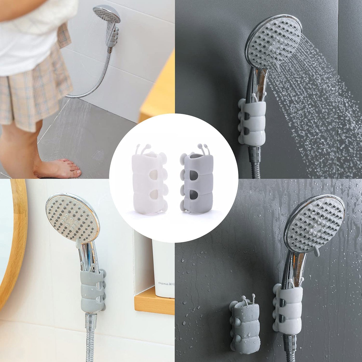 🎉Factory Clearance Sale 60% OFF📦Strong Suction Cup Shower Head Holder, No Drill Removable Shower Head Mount Bracket