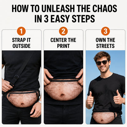 🔥 3D Prank Dad Bod Waist Bag