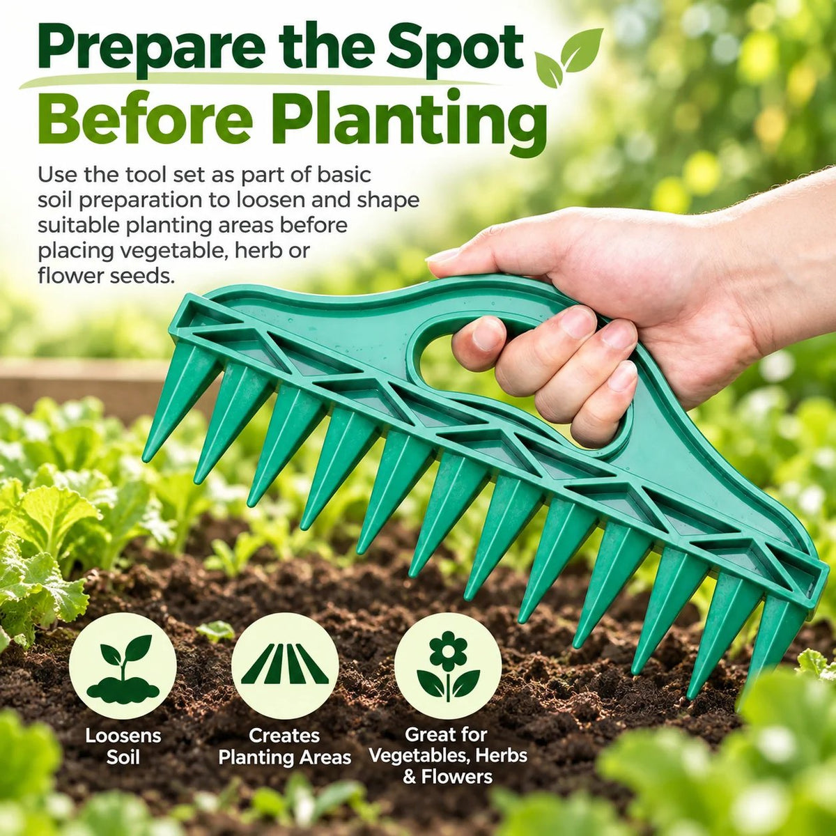 Garden Seed Sowing Tool Set, Handheld Planting Hole Punch Kit