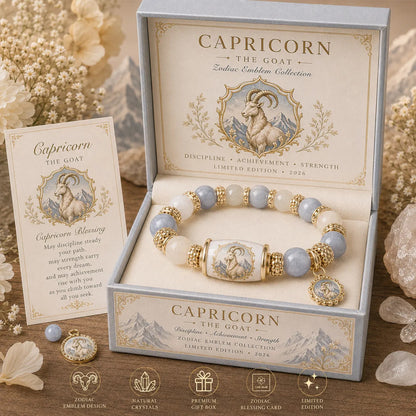 🔥Limited Edition💫 12 Zodiac Bracelet – Natural Chalcedony, Your Sign, Your Energy
